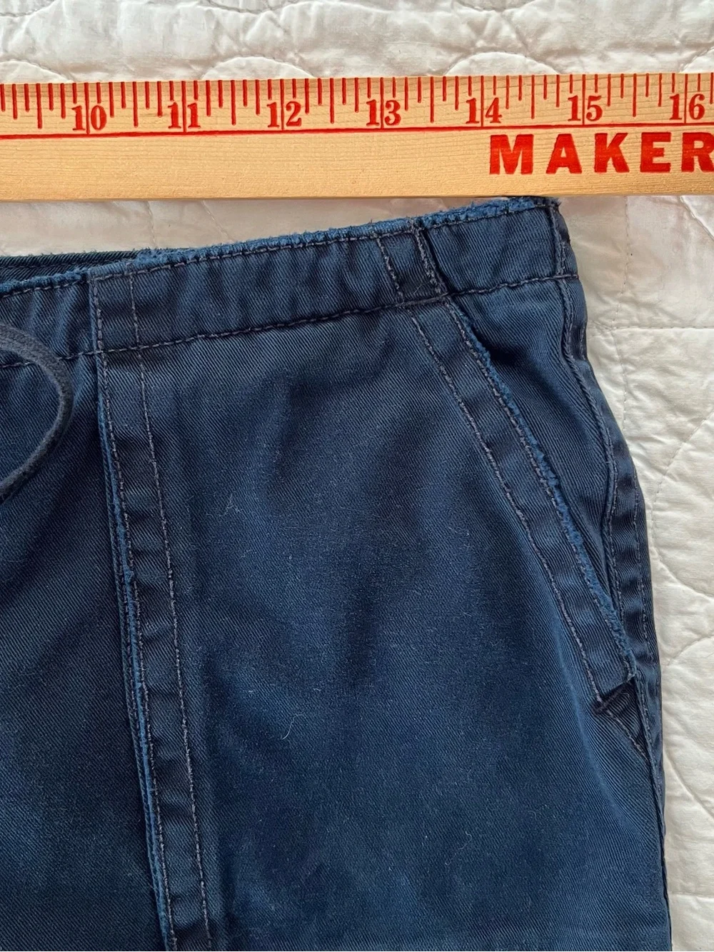 J. Crew Navy “City Fit” Drawstring Wide-Leg Cotton Pants Nautical Coastal